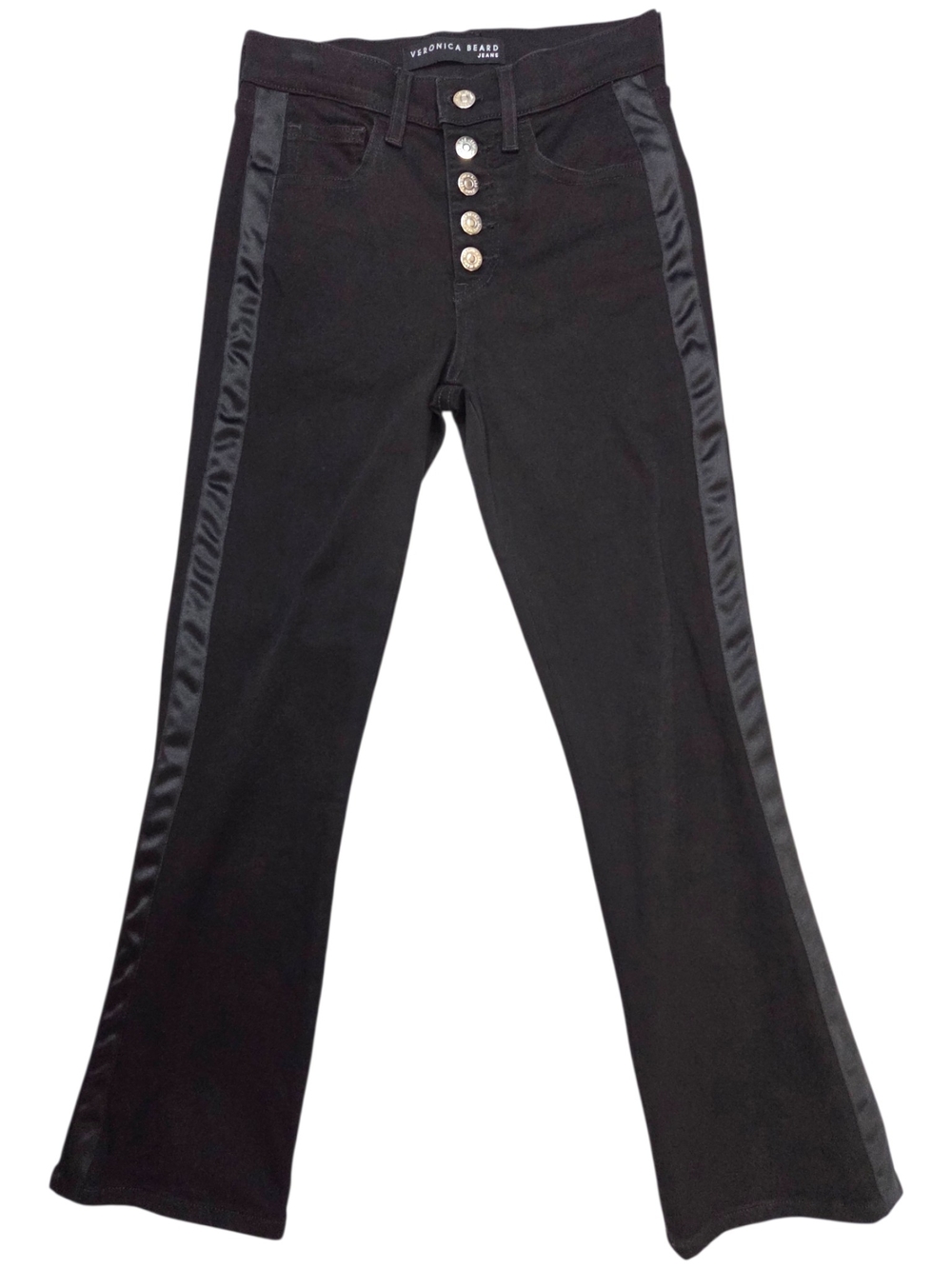 Veronica Beard Black Carolyn Baby Boot High Rise Tuxedo Jeans Size 25